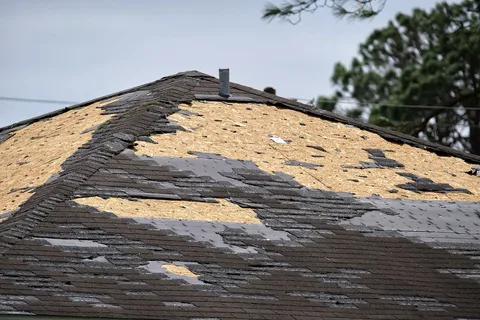 Home restoration work after hurricane or severe wind storm