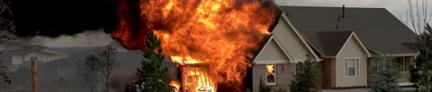 Fire damage cleanup in progress at Edmond residence
